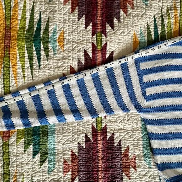 Z Supply Blue and White Striped Sweater - Picture 7 of 10